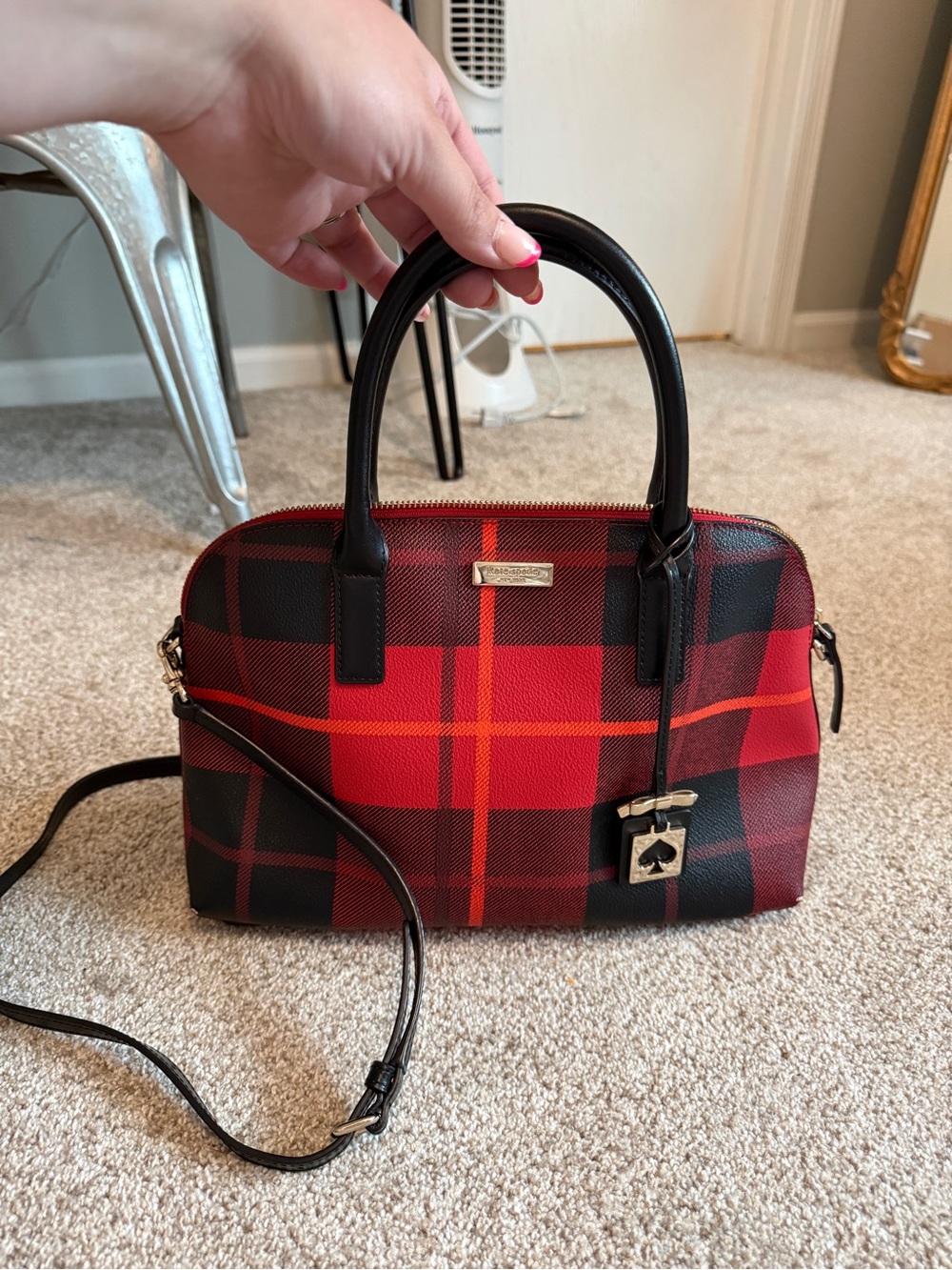kate spade plaid purse